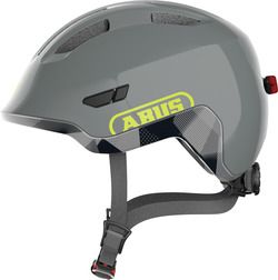 Abus - Smiley 3.0 ACE LED shiny grey børnehjelm - Small (45-50 cm) / Grå