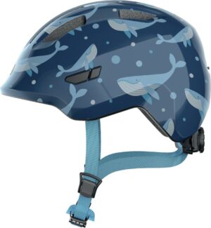 Abus Smiley 3.0 blue whale - børne cykelhjelm - Small (45-50 cm)