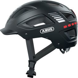 Abus Hyban 2.0 LED signal black matt m. indbygget led lys - Cykelhjelm - Large (56-61 cm)